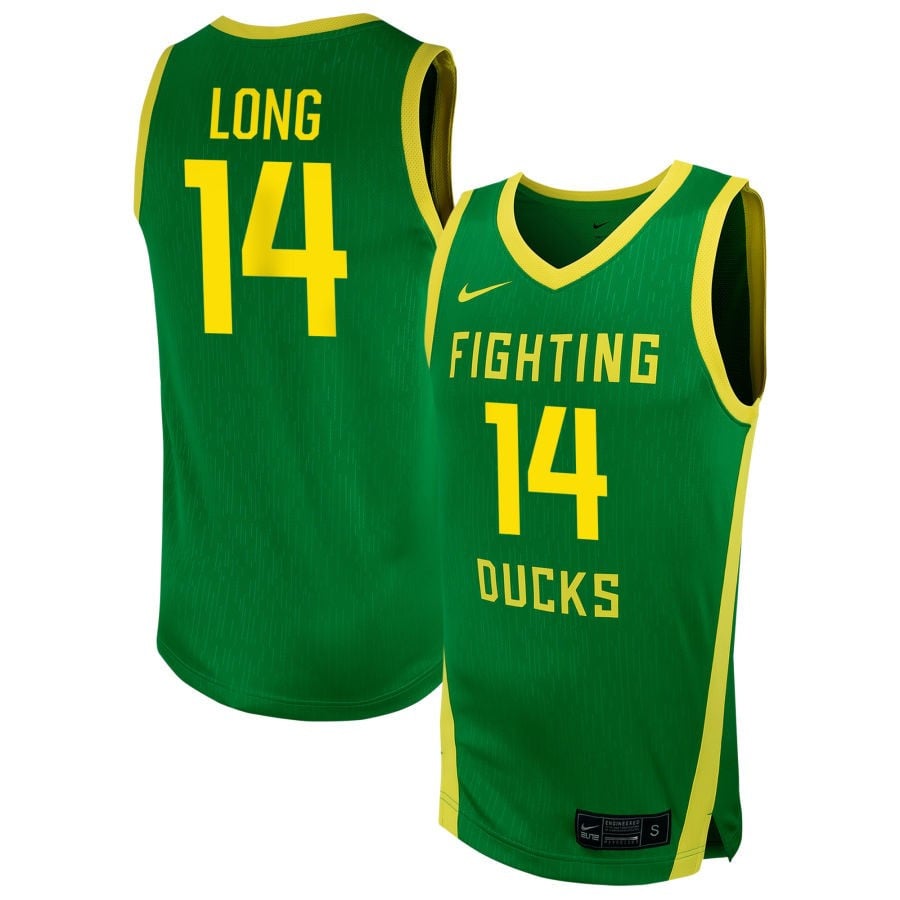 Ari Long 14 Oregon Ducks Unisex Nil Women's Basketball Jersey - Green