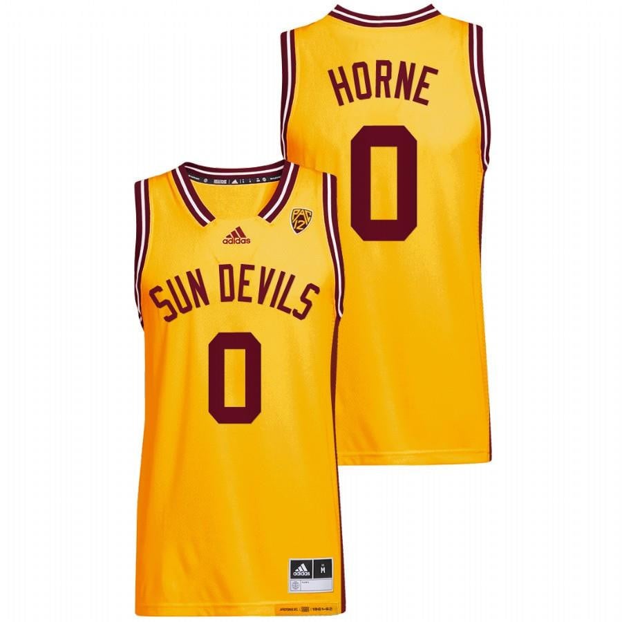 Arizona State Sun Devils Dj Horne 0 2022 Gold Reverse Retro College Basketball Men Jersey