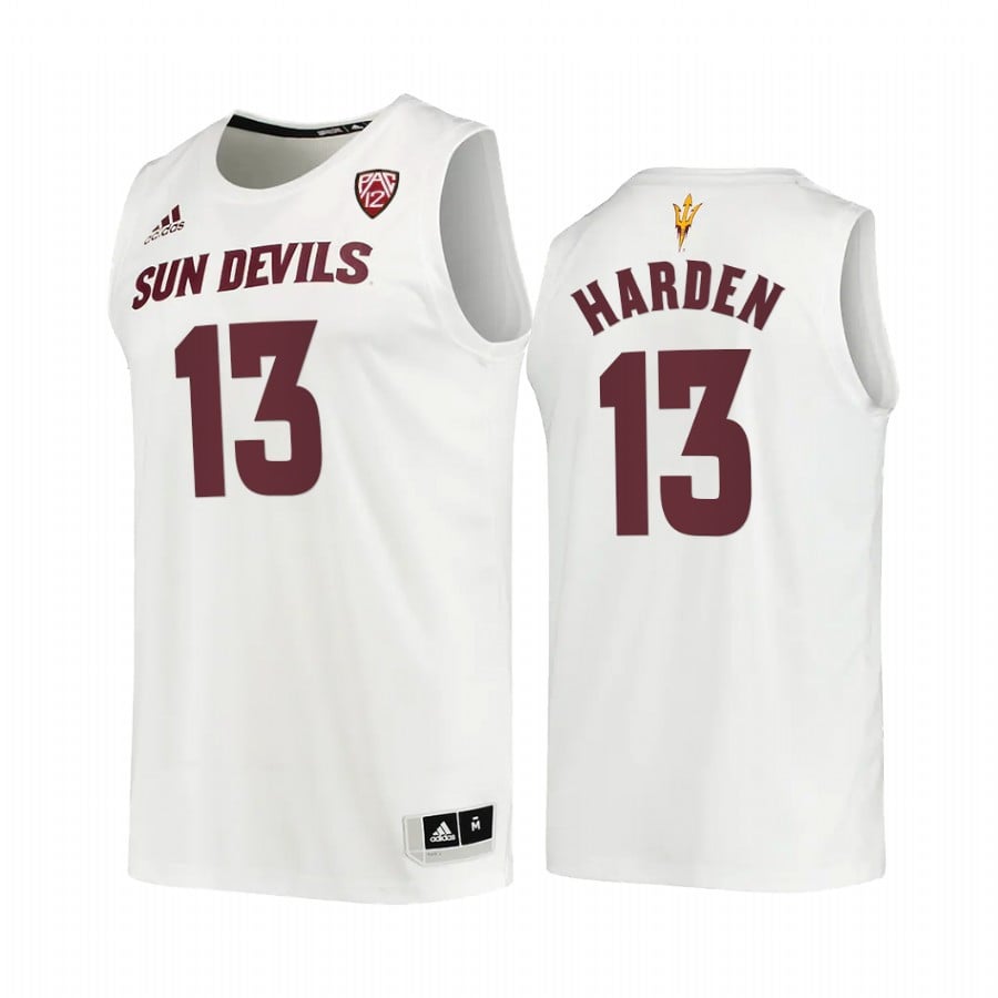 Arizona State Sun Devils James Harden 13 Jersey College Basketball White Uniform
