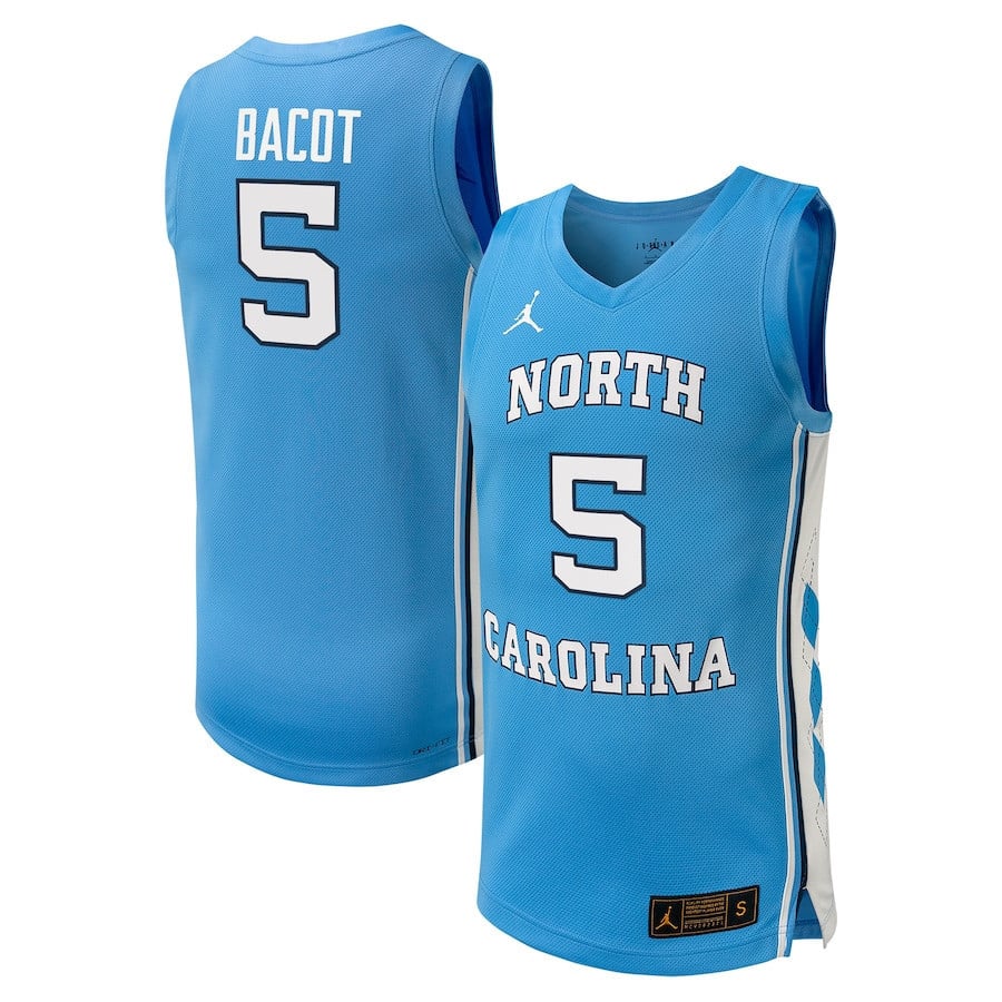 Armando Bacot 5 North Carolina Tar Heels Basketball Men Jersey - Carolina Blue