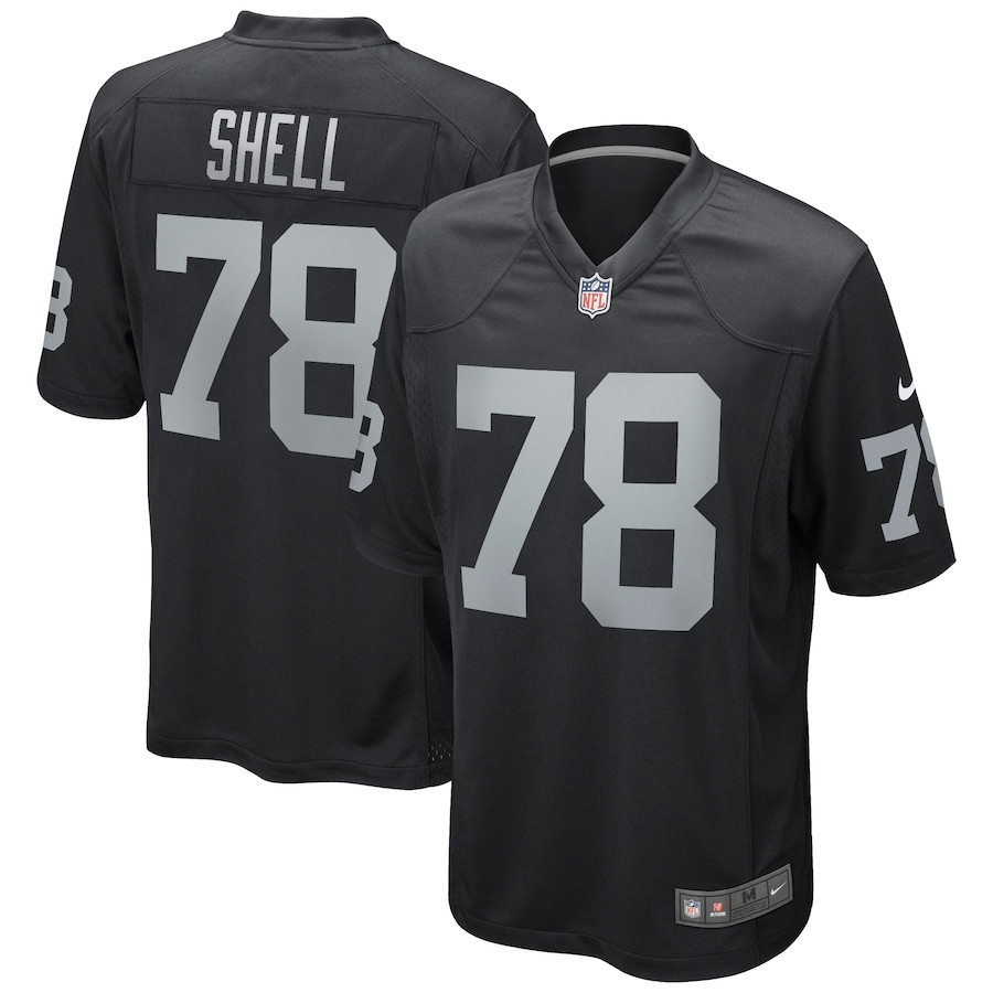 Art Shell 78 Las Vegas Raiders Men Game Retired Jersey - Black Js4163
