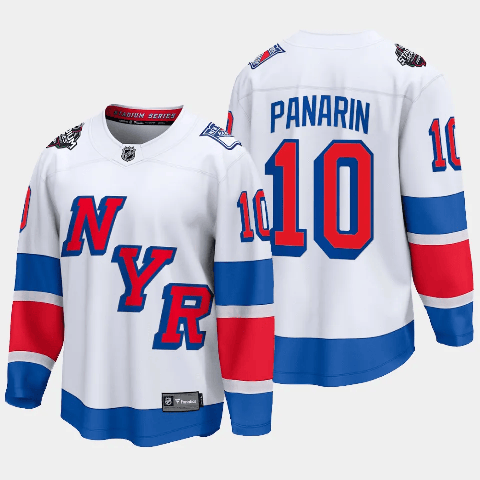 Artemi Panarin 10 New York Rangers 2024 Stadium Series Patch Breakaway Jersey - Men, White