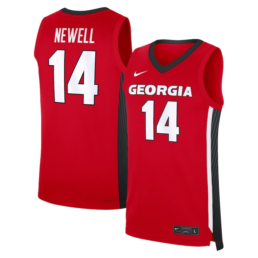 Asa Newell 14 Georgia Bulldogs Nil Men's Basketball Player Jersey - Red