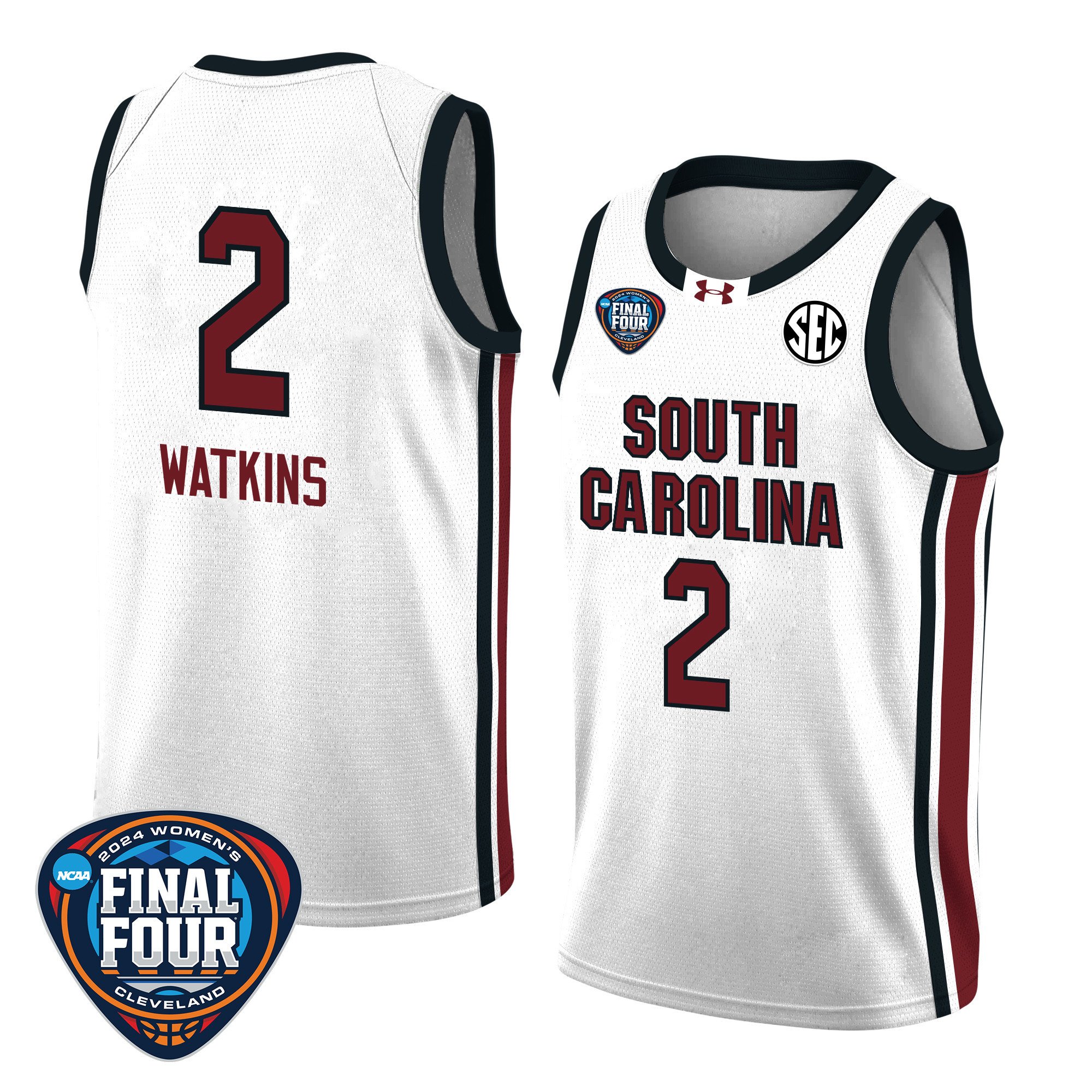 Ashlyn Watkins 2 South Carolina 2024 Final Four Patch Women's Basketball Jersey - Unisex Jersey