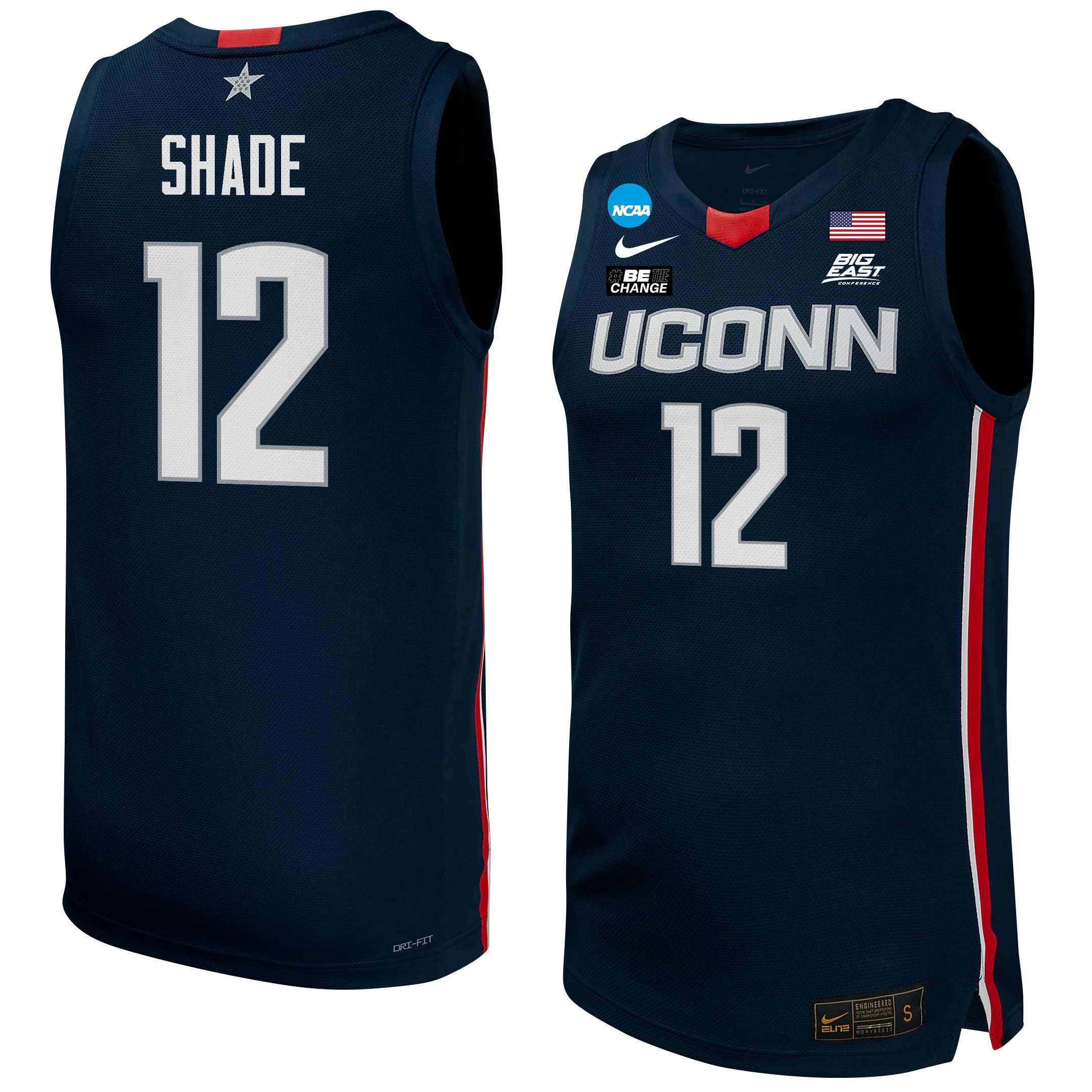 Ashlynn Shade 12 Uconn Huskies 2024 Women's Basketball Jersey - Navy, Unisex Jersey