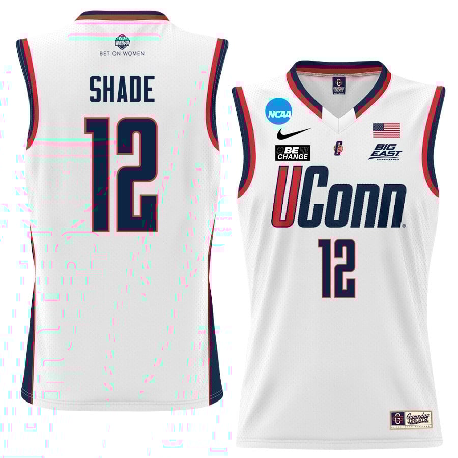 Ashlynn Shade 12 Uconn Huskies 2024 Women's Basketball Jersey - White, Unisex Jersey