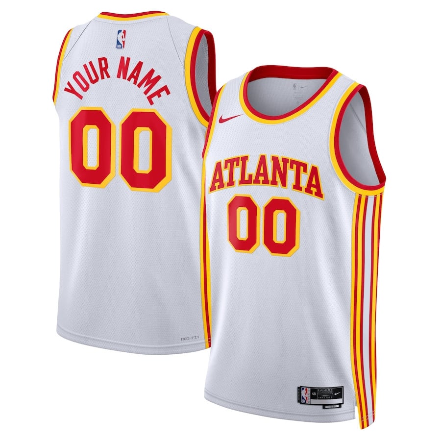 Atlanta Hawks 2023/24 Association Swingman Custom Men Jersey - White