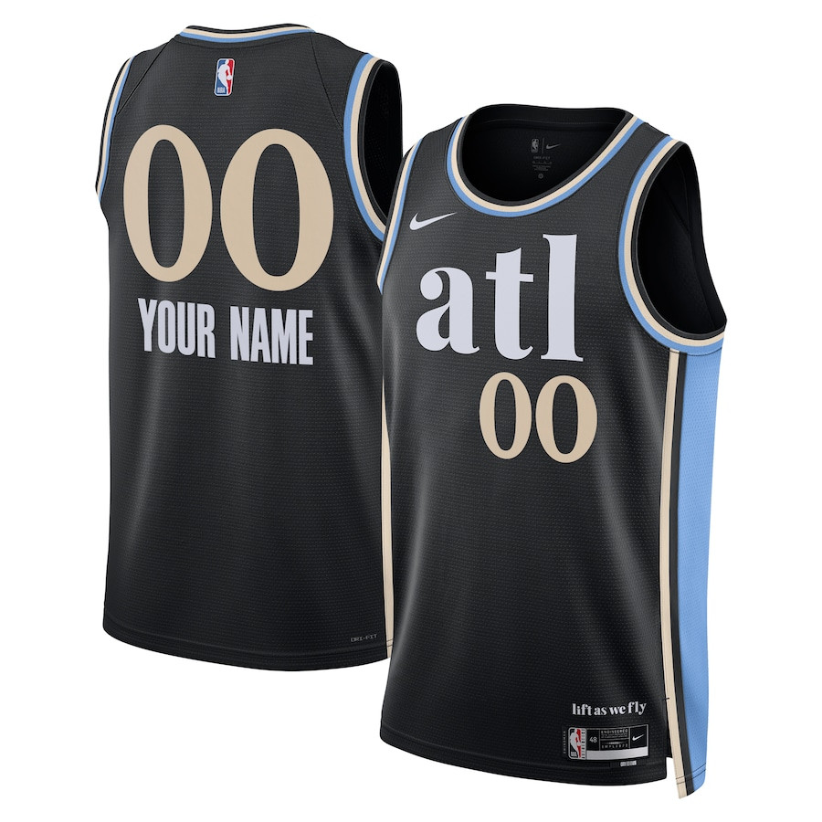 Atlanta Hawks 2023/24 Swingman Jersey Customized - City Edition - Black