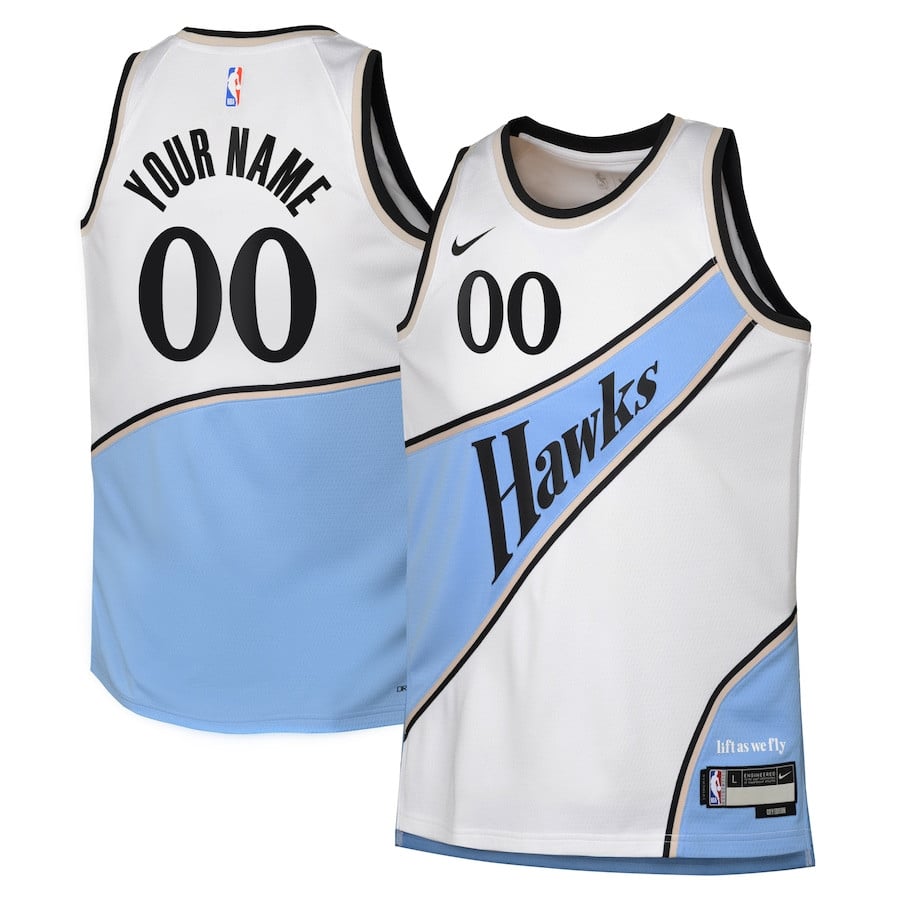 Atlanta Hawks 2024/25 Swingman Custom Youth Jersey - City Edition - White