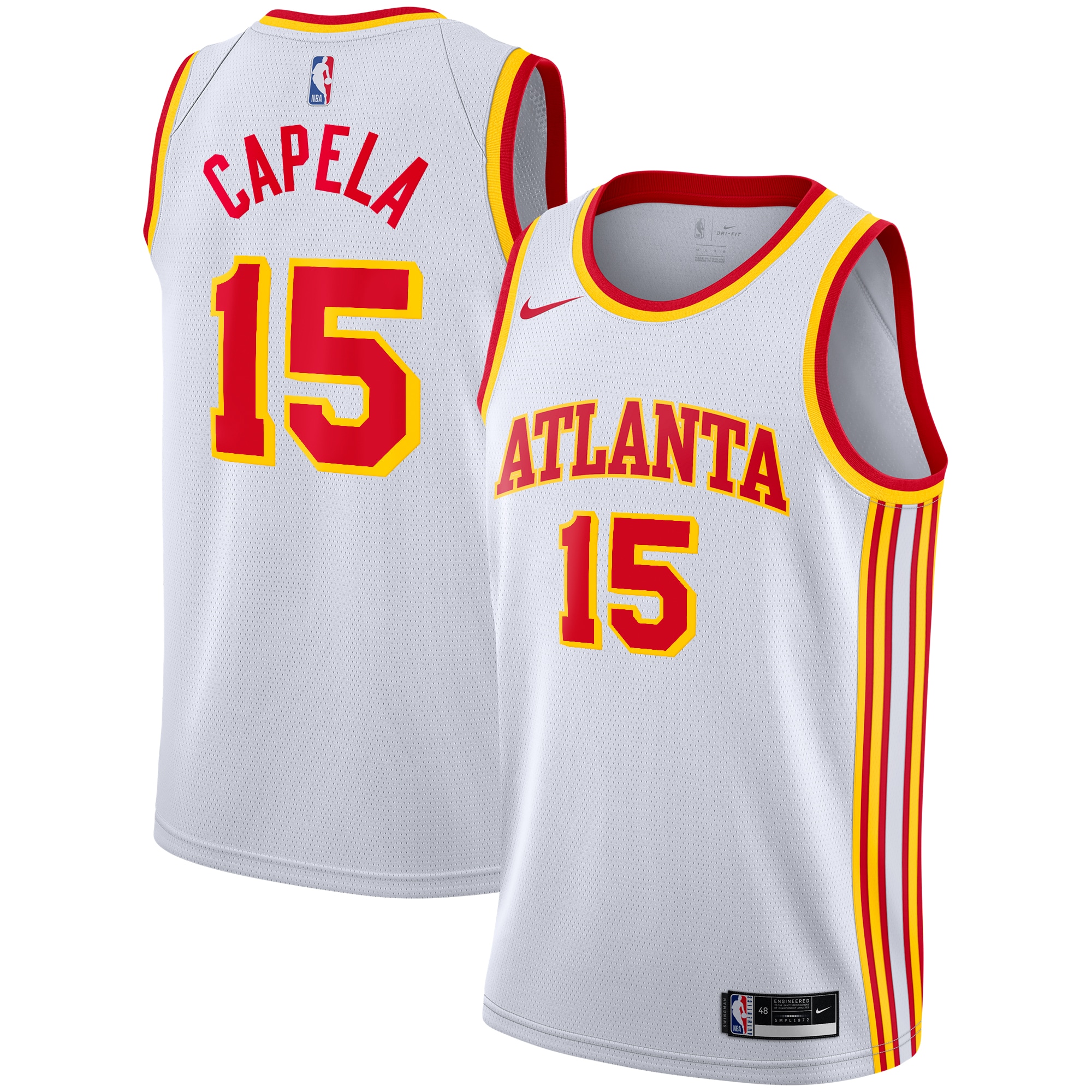 Atlanta Hawks Association Edition Swingman Jersey - White - Clint Capela - Youth
