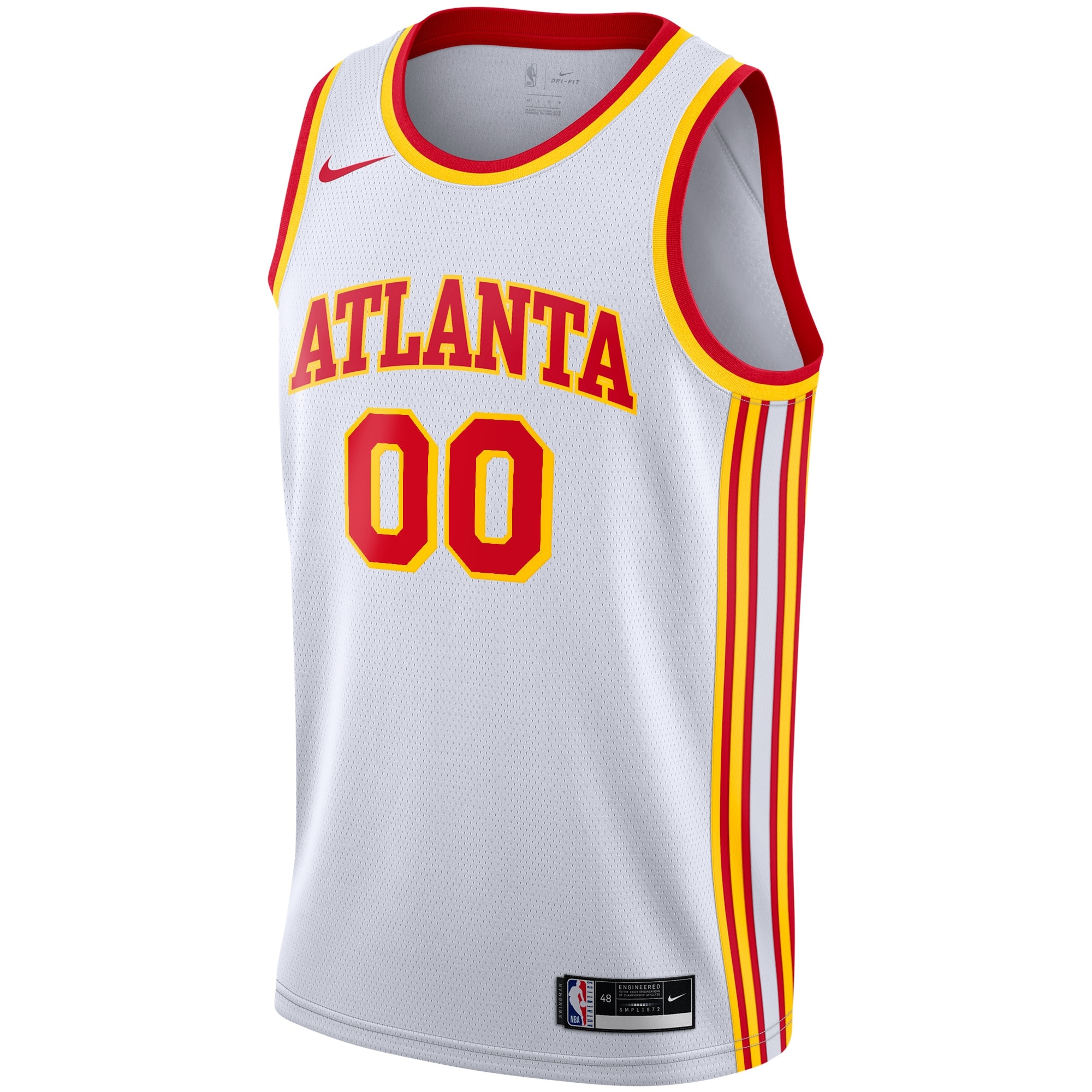 Atlanta Hawks Association Edition Swingman Jersey - White - Custom - Youth