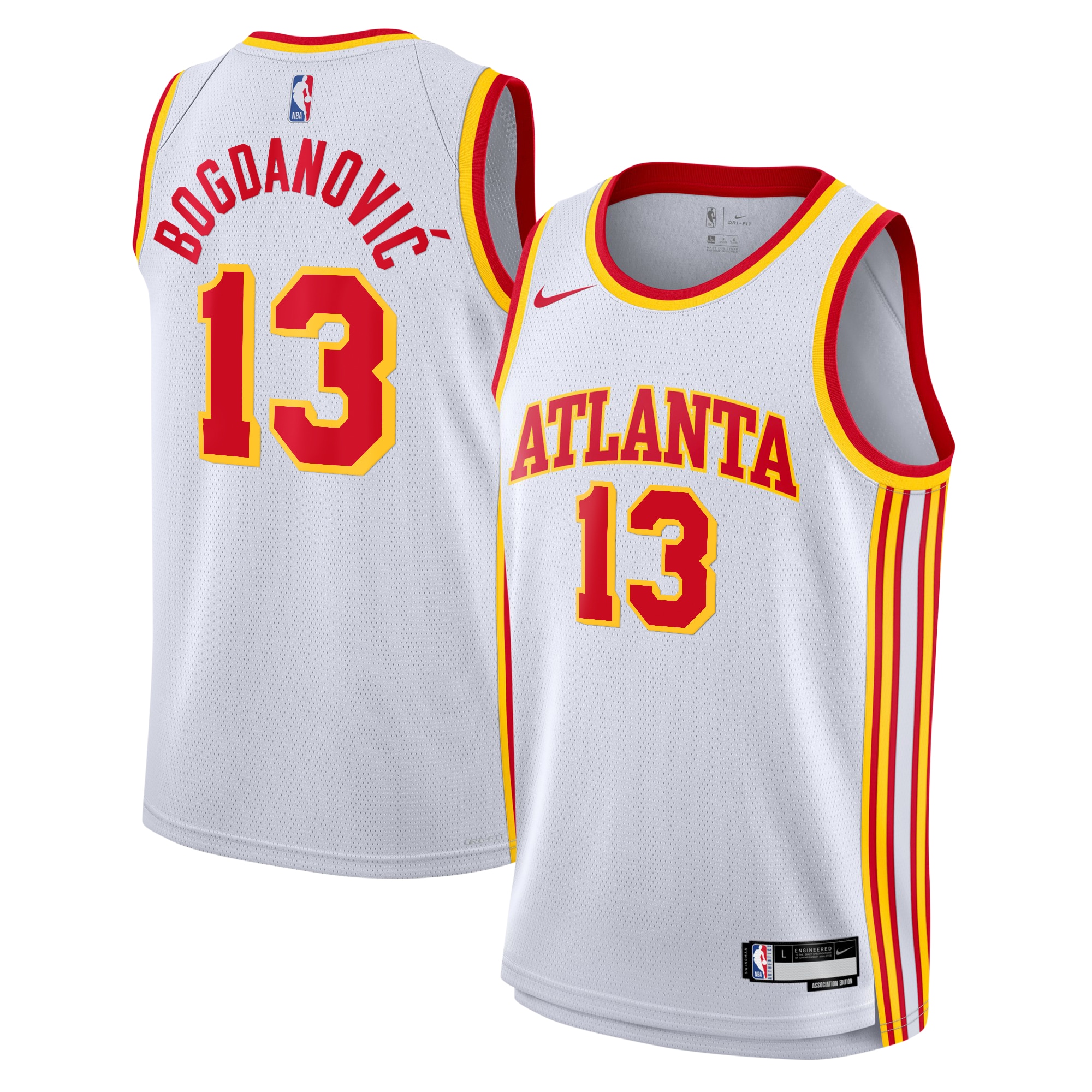 Atlanta Hawks Association Swingman Jersey - White - Bogdan Bogdanovi? - Youth