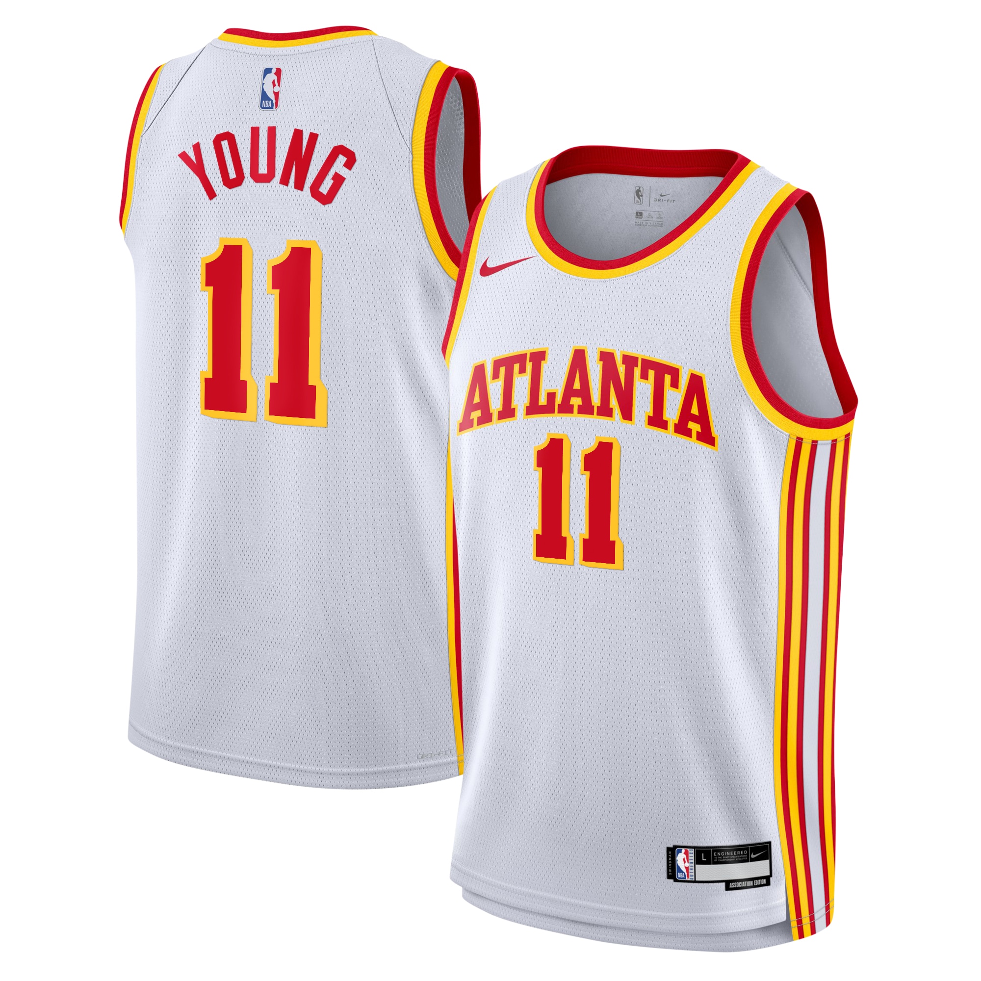 Atlanta Hawks Association Swingman Jersey - White - Trae Young - Youth