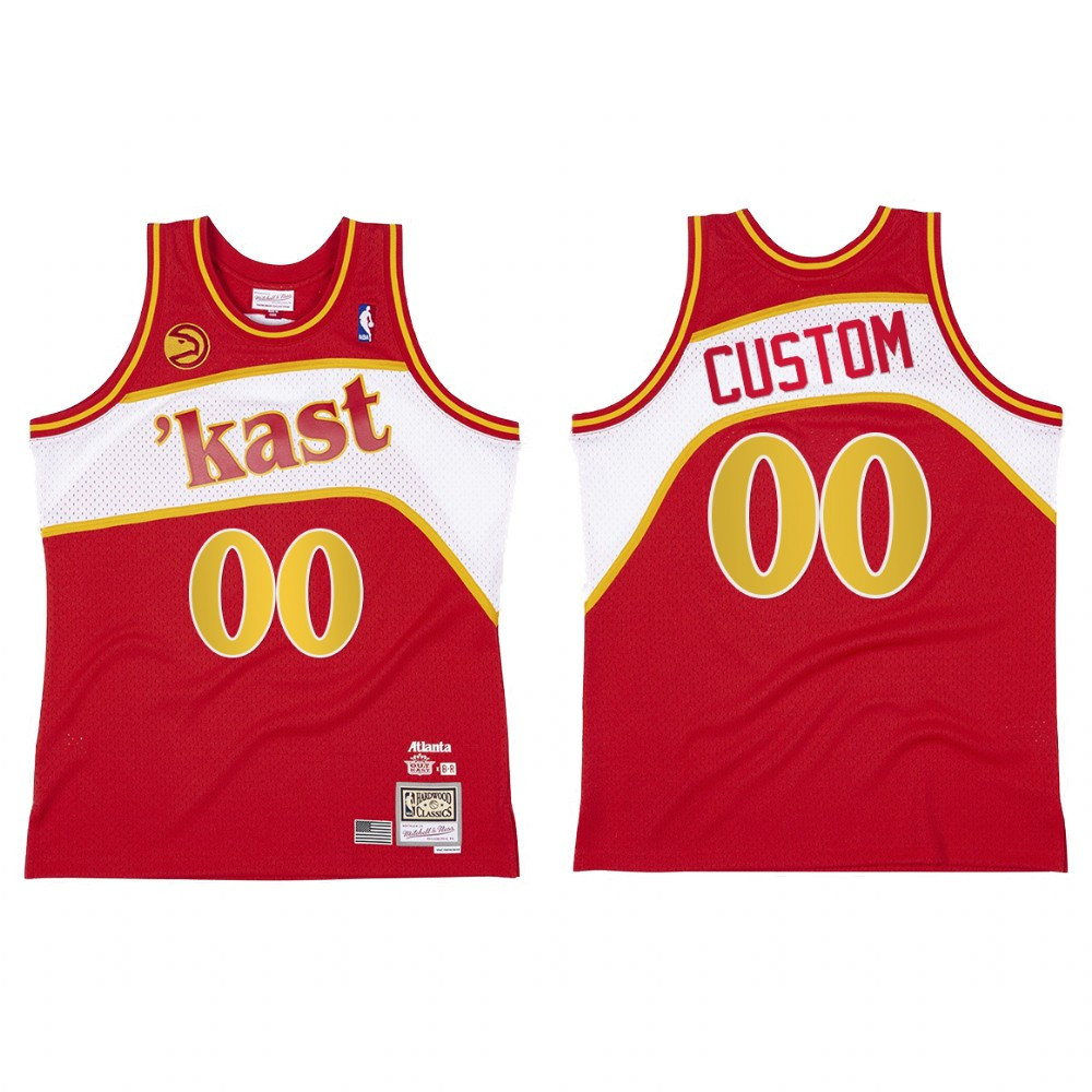 Atlanta Hawks Br Remix Kast Custom 00 Red Jersey