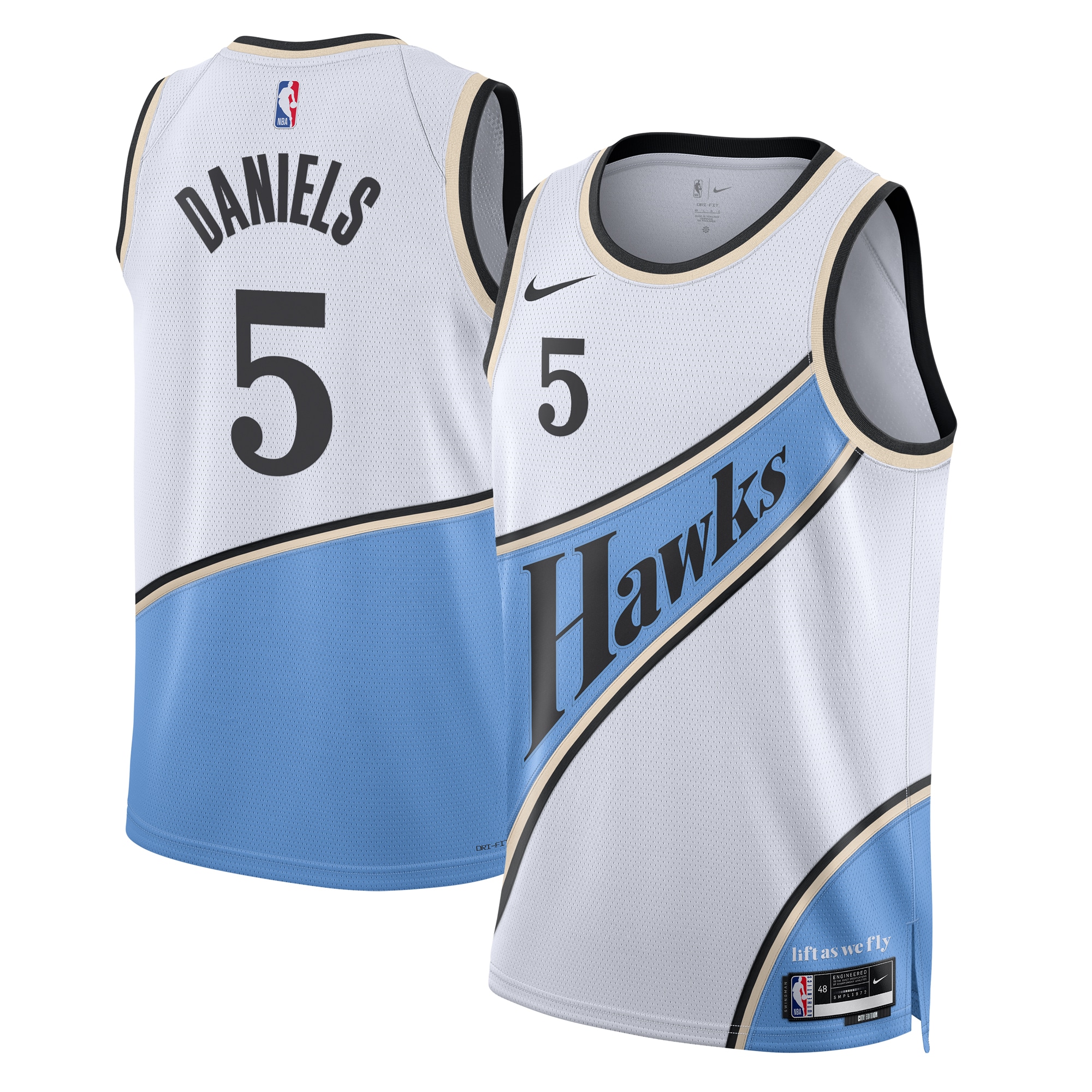 Atlanta Hawks City Edition Swingman Jersey 2024 - White - Dyson Daniels - Unisex