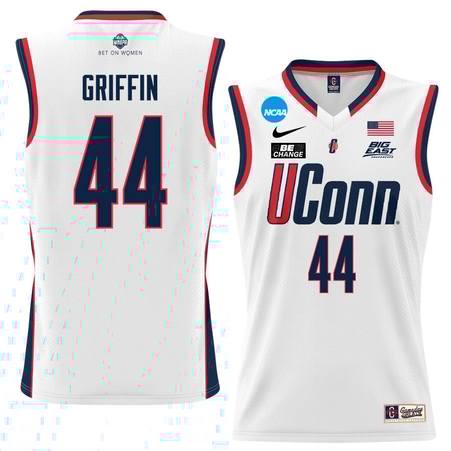 Aubrey Griffin 44 Uconn Huskies 2024 Women's Basketball Jersey - White, Unisex Jersey