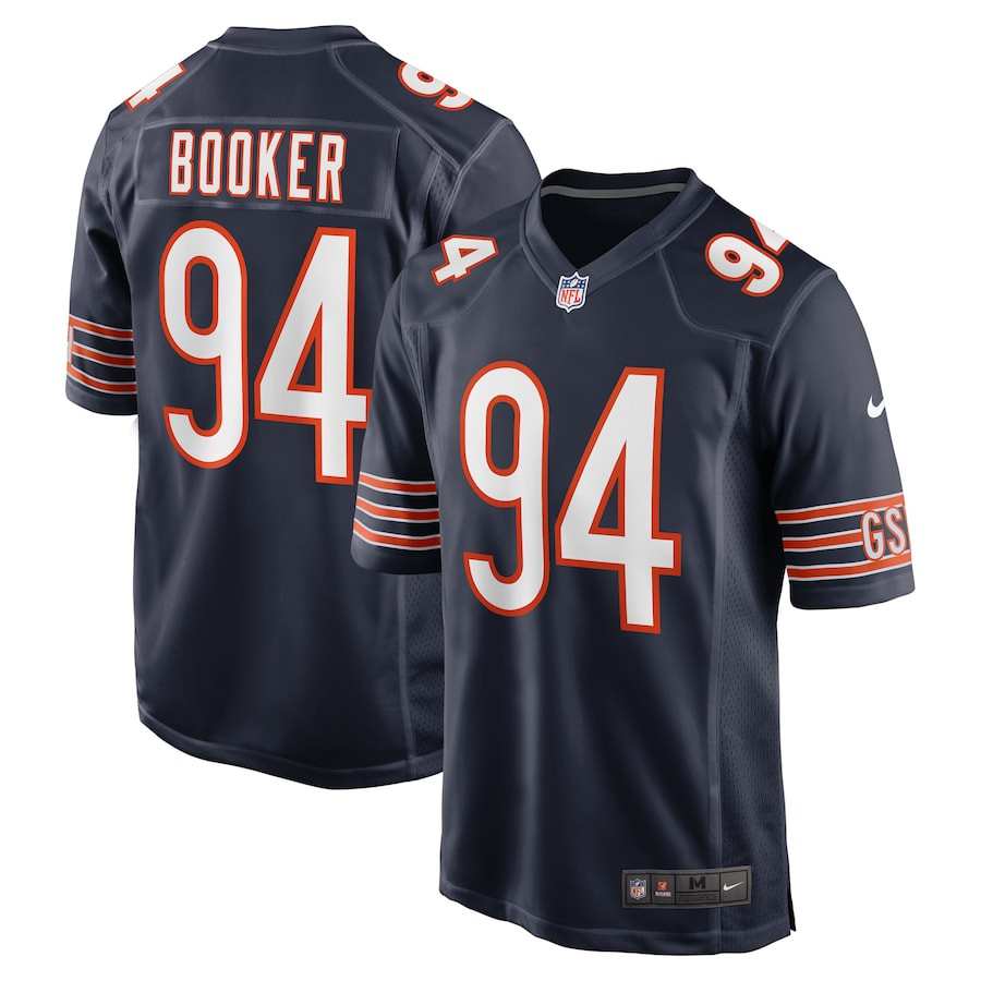 Austin Booker 94 Chicago Bears Game Men Jersey - Navy Js6773