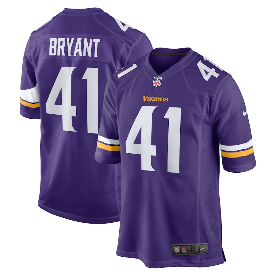 Austin Bryant 41 Minnesota Vikings Game Men Jersey - Purple Js9399