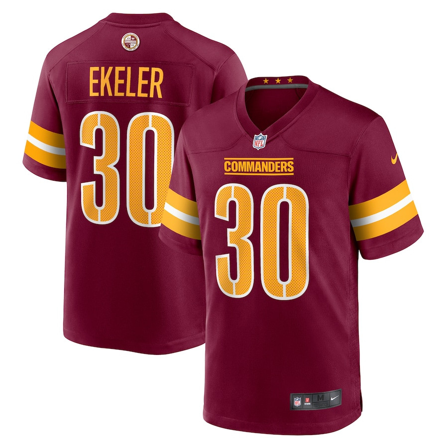 Austin Ekeler 30 Washington Commanders Game Men Jersey - Burgundy Js5649