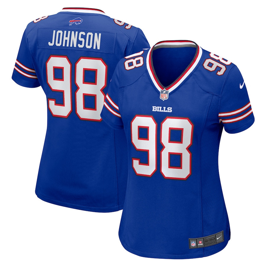 Austin Johnson 98 Buffalo Bills Women's Game Jersey - Royal Js7401