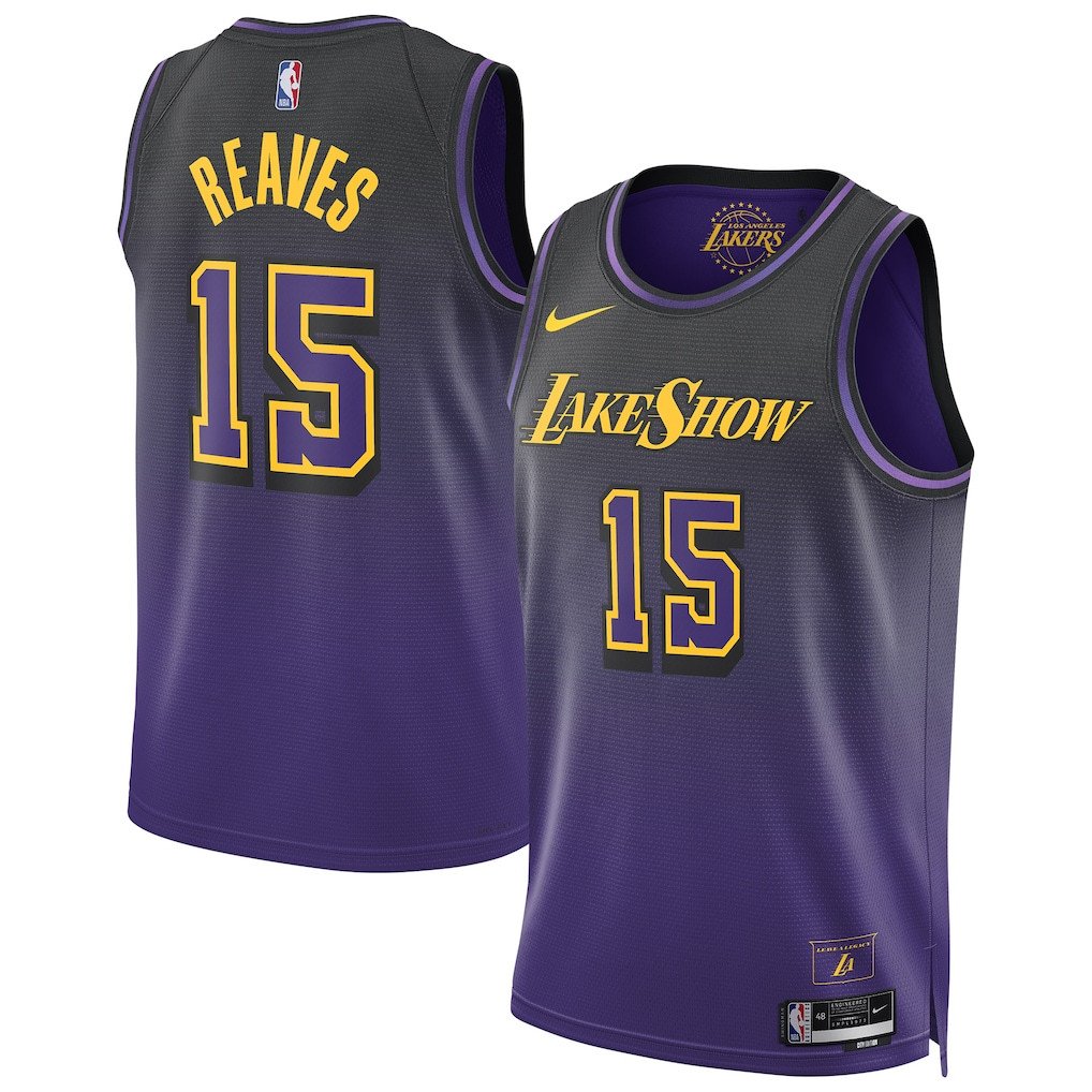 Austin Reaves 15 Los Angeles Lakers Unisex 2024/25 Swingman Player Jersey - City Edition - Purple