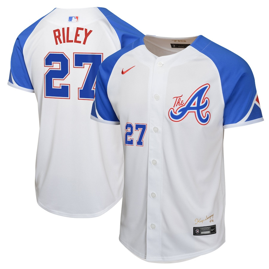 Austin Riley 27 Atlanta Braves City Connect Limited Youth Jersey - White
