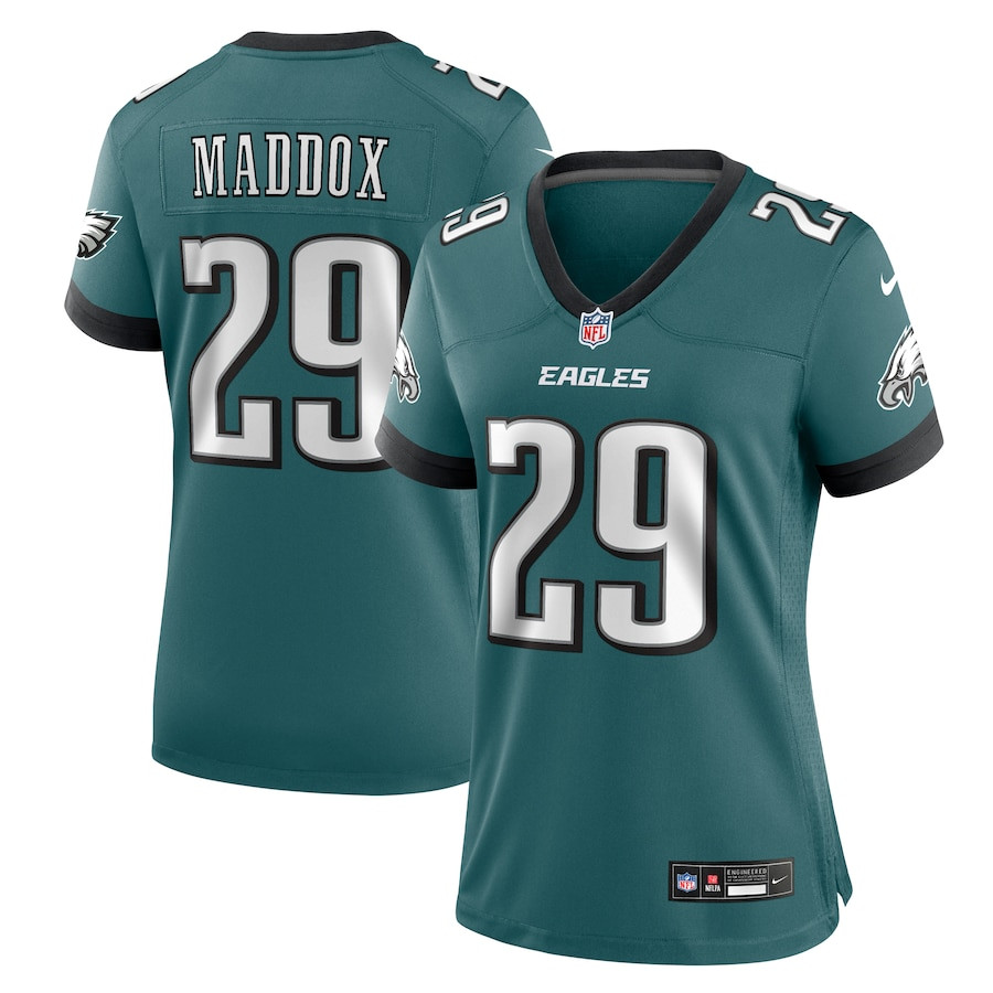 Avonte Maddox 29 Philadelphia Eagles Women's Team Game Jersey - Midnight Green Js7955