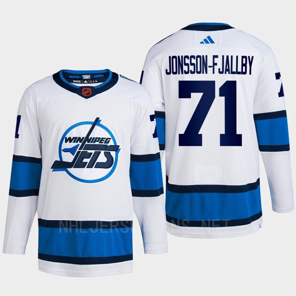 Axel Jonsson-fjallby 71 Reverse Retro 2.0 2022 Winnipeg Jets White Jersey Primegreen