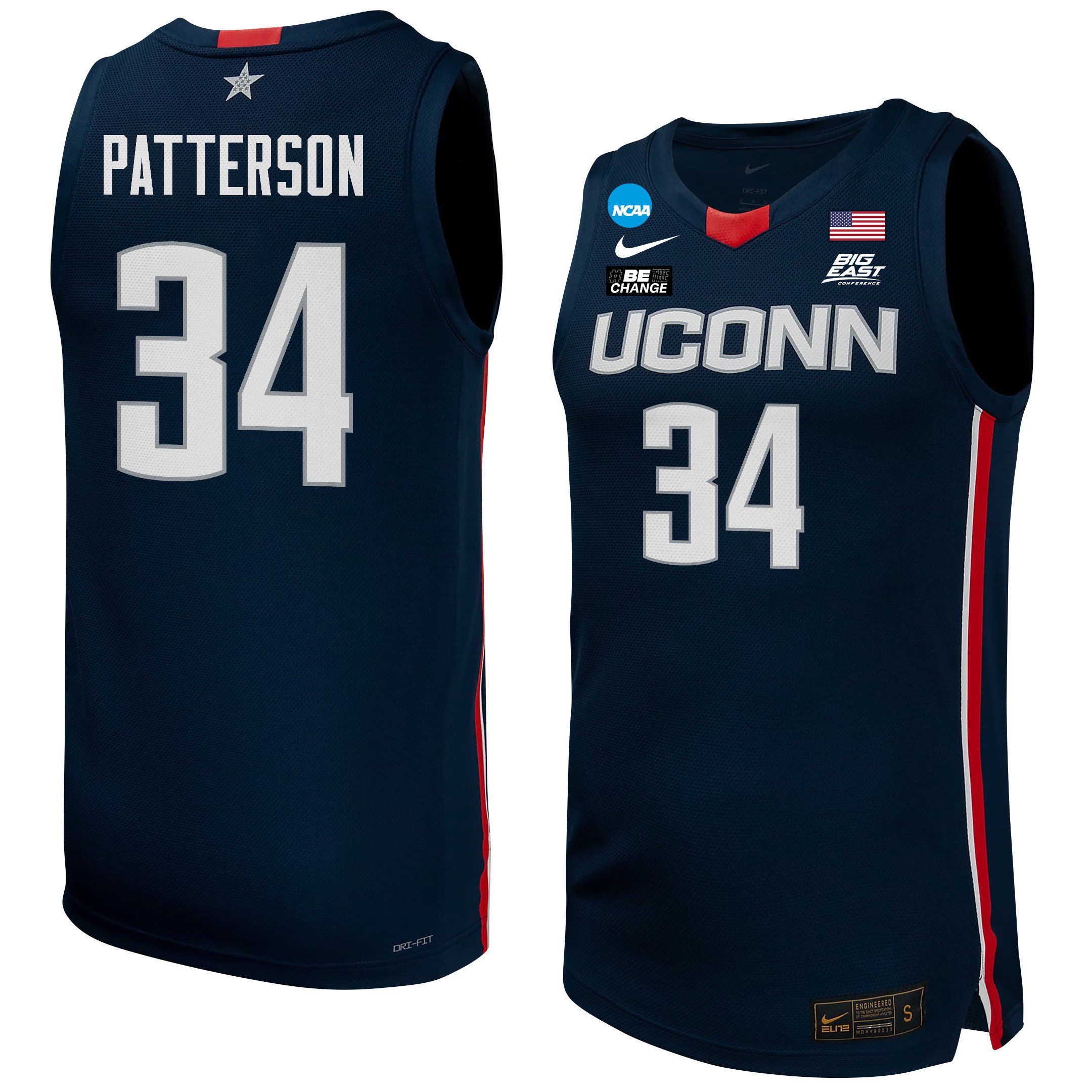 Ayanna Patterson 34 Uconn Huskies 2024 Women's Basketball Jersey - Navy, Unisex Jersey