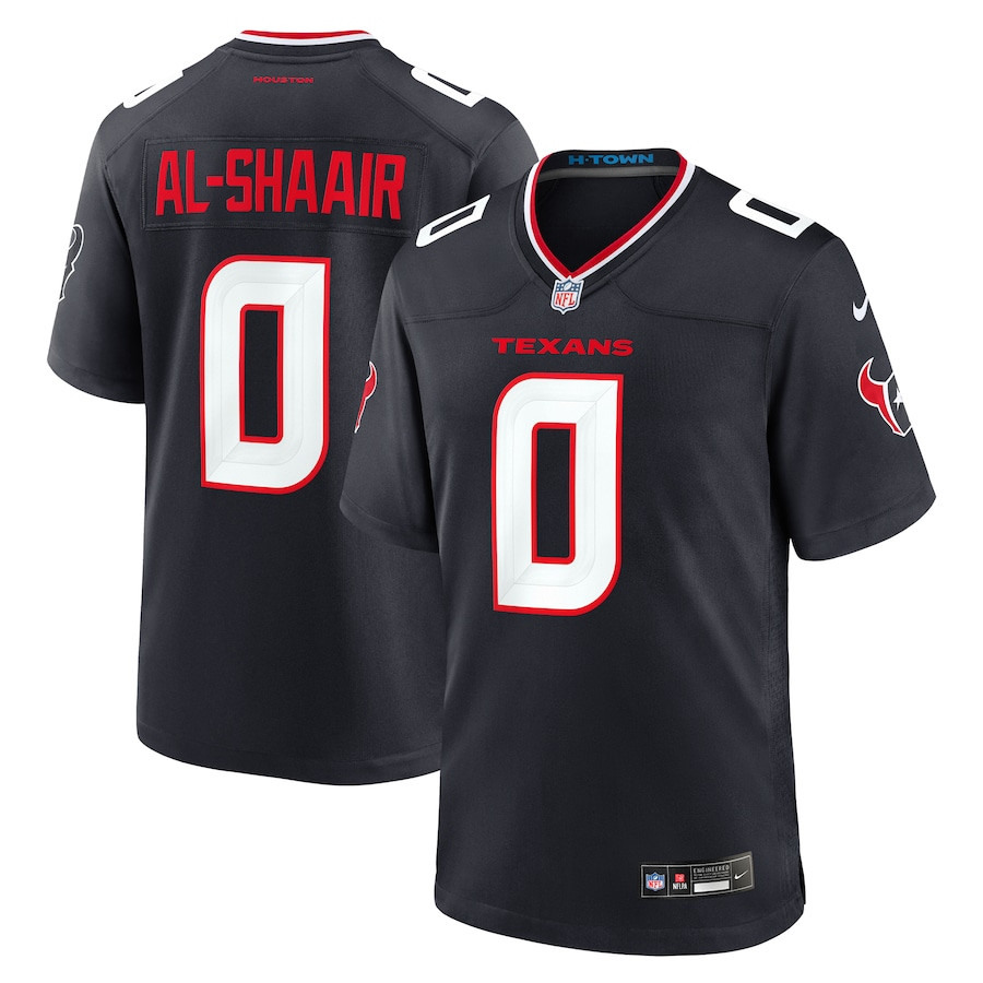 Azeez Al-shaair 0 Houston Texans Team Game Men Jersey - Navy Js6728