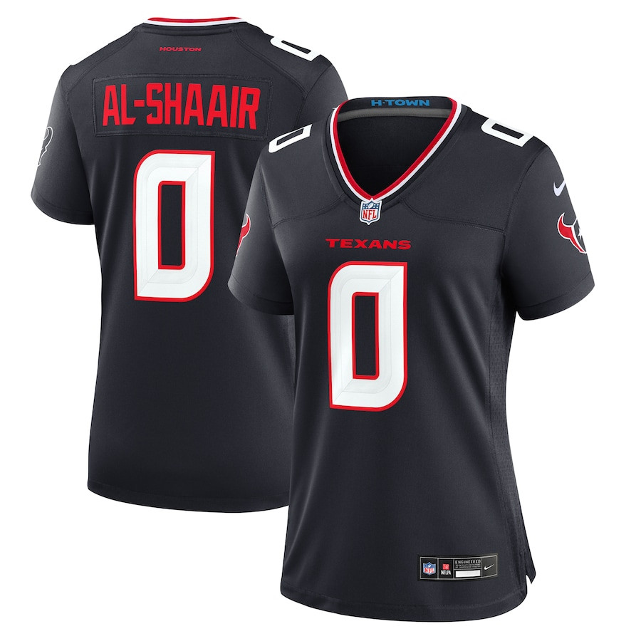 Azeez Al-shaair 0 Houston Texans Team Game Women Jersey - Navy Js5533