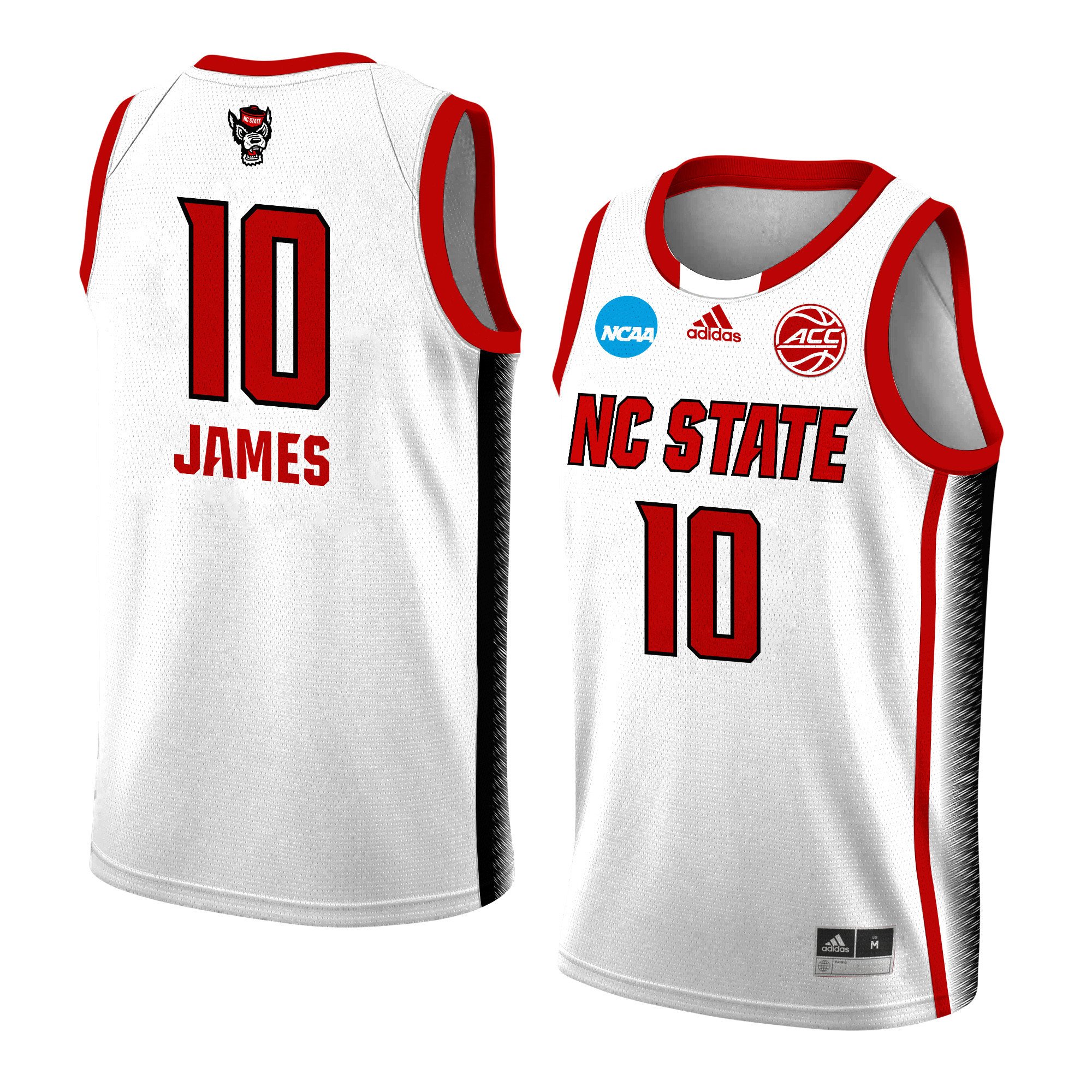 Aziaha James 10 Nc State Wolfpack 2024 Women's Basketball Jersey - White, Unisex Jersey