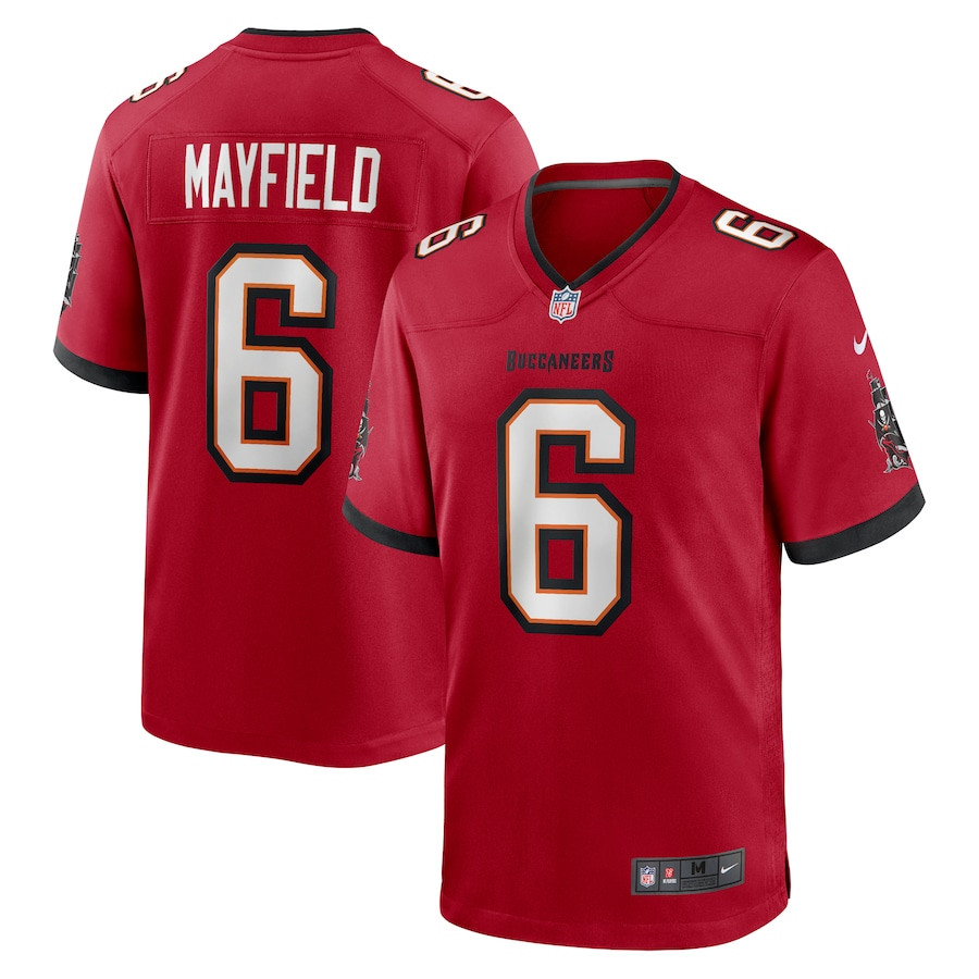 Baker Mayfield 6 Tampa Bay Buccaneers Men Game Jersey - Red Js3925