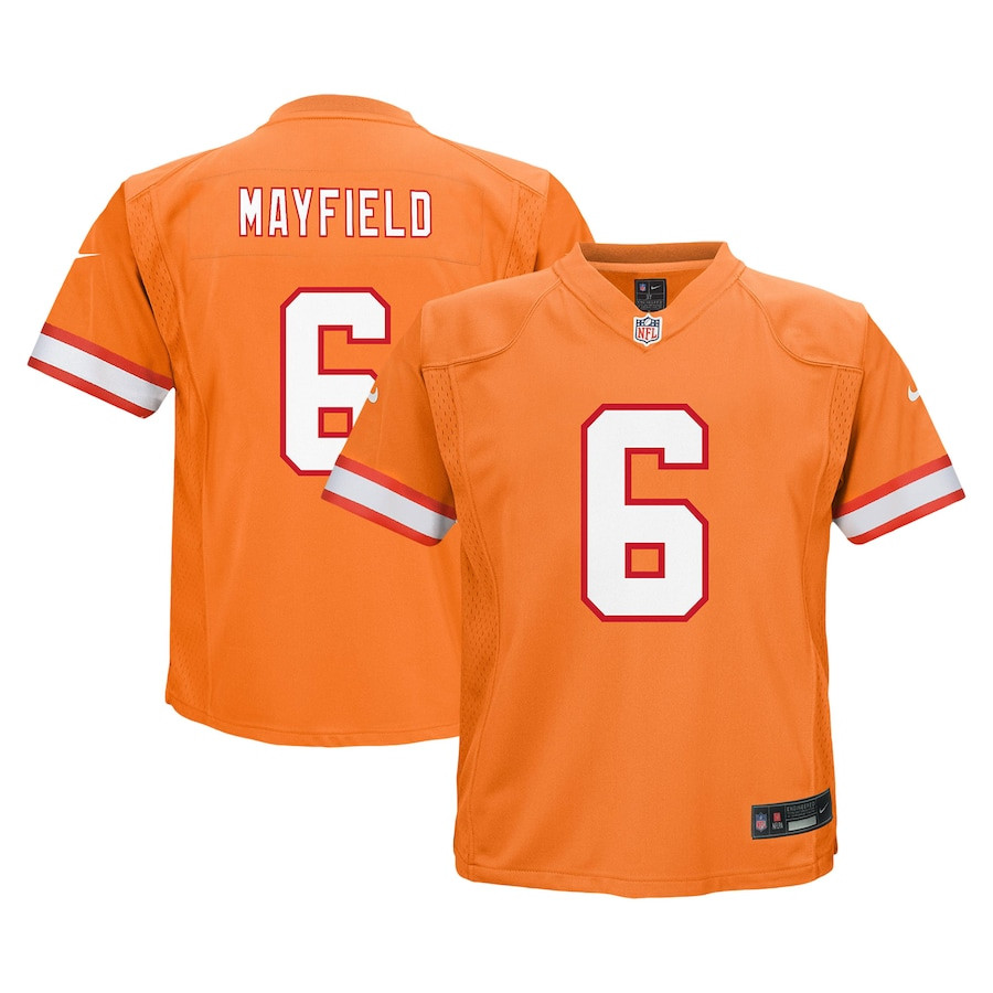 Baker Mayfield 6 Tampa Bay Buccaneers Youth Game Jersey - Orange Js1546