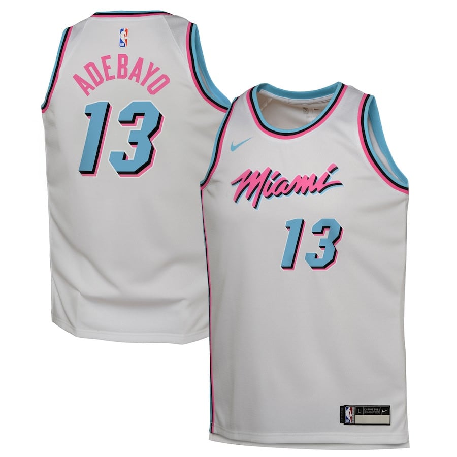 Bam Adebayo 13 Miami Heat Youth 2024/25 Swingman Player Jersey - City Edition - White