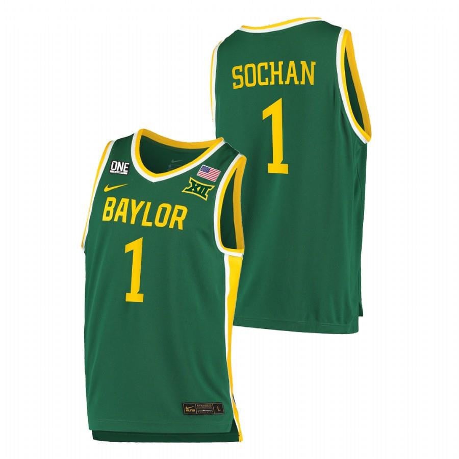Baylor Bears 1 Jeremy Sochan 2023 Green College Basketball Men Jersey