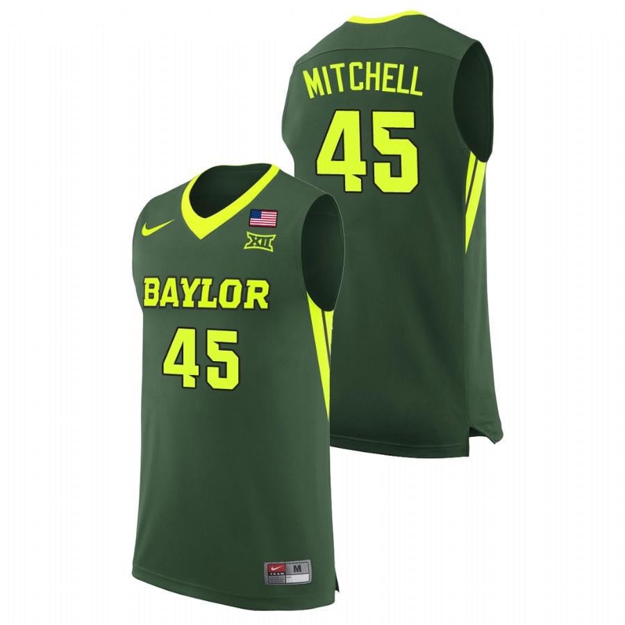 Baylor Bears Davion Mitchell 45 Green College Basketball Jersey