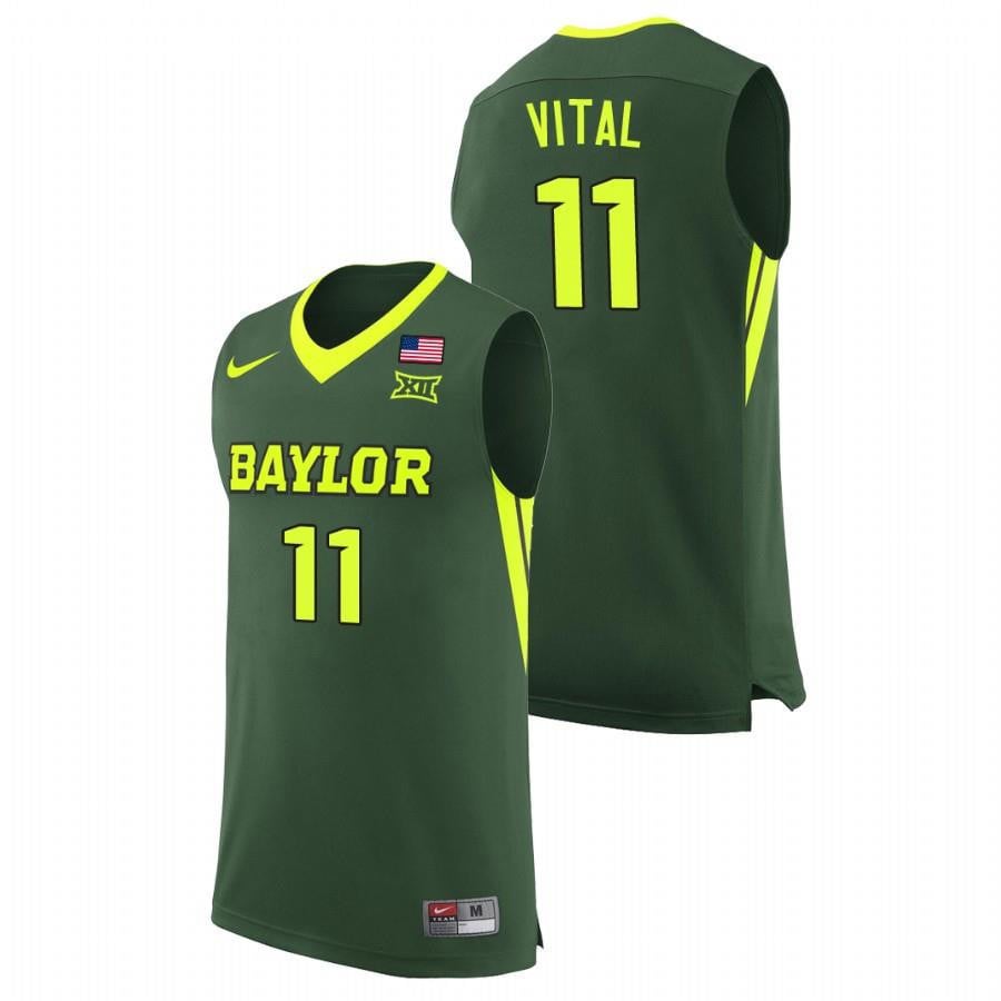 Baylor Bears Mark Vital 11 Green College Basketball Jersey