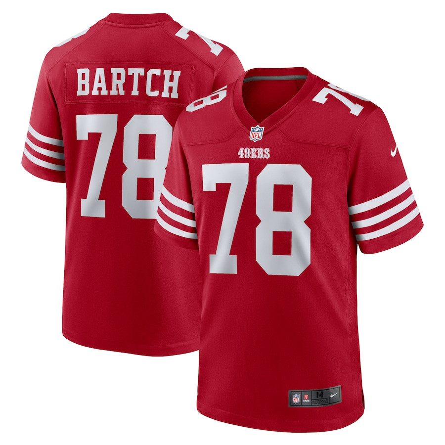 Ben Bartch 78 San Francisco 49ers Game Men Jersey - Scarlet Js5214