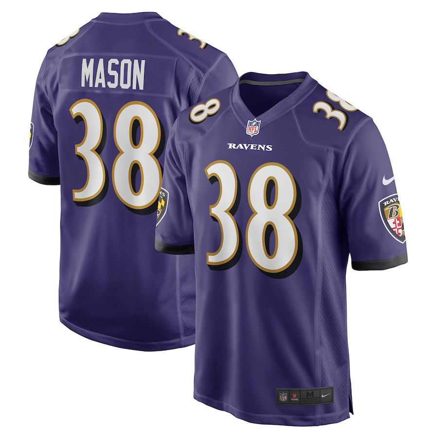 Ben Mason 38 Baltimore Ravens Game Men Jersey - Purple Js8936