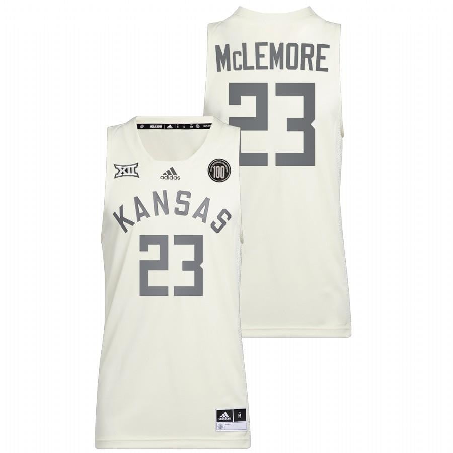 Ben Mclemore 23 White Kansas Jayhawks Basketball Reverse Retro Jersey