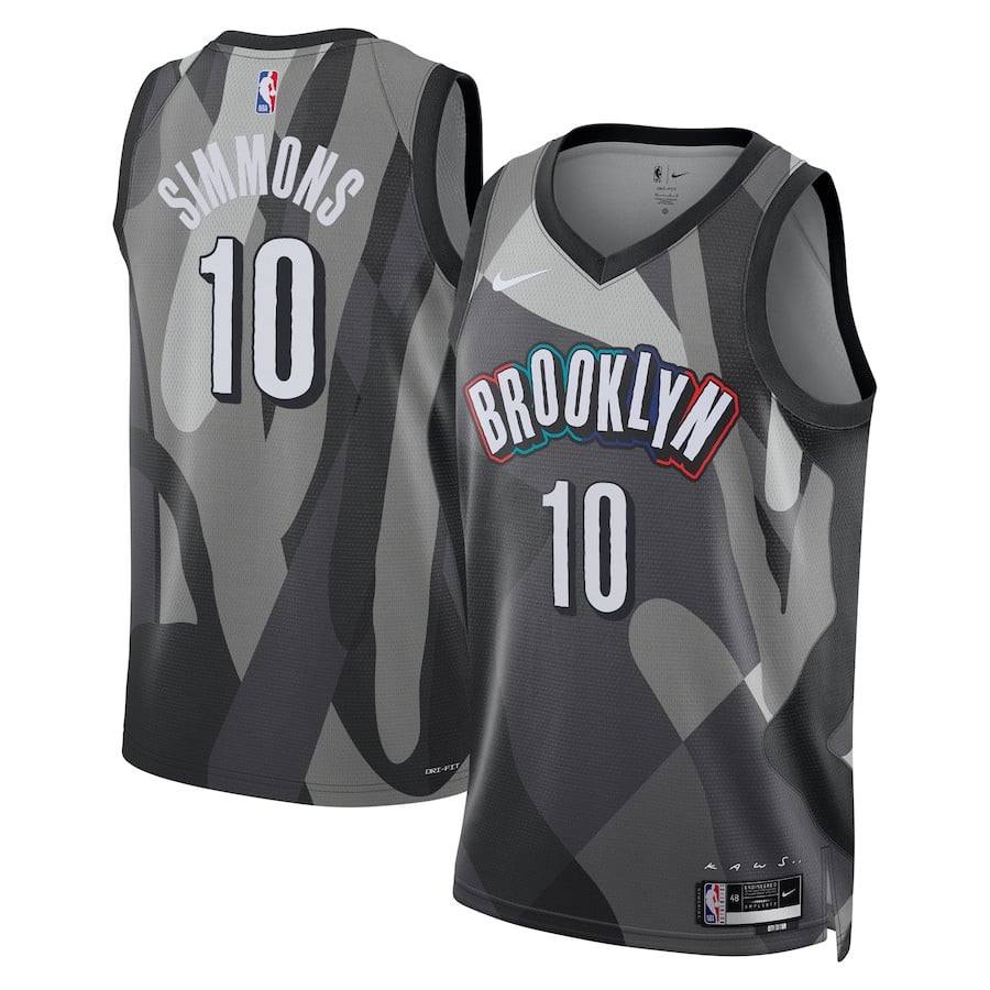 Ben Simmons 10 Brooklyn Nets Unisex 2024/25 Swingman Player Jersey - City Edition - Gray