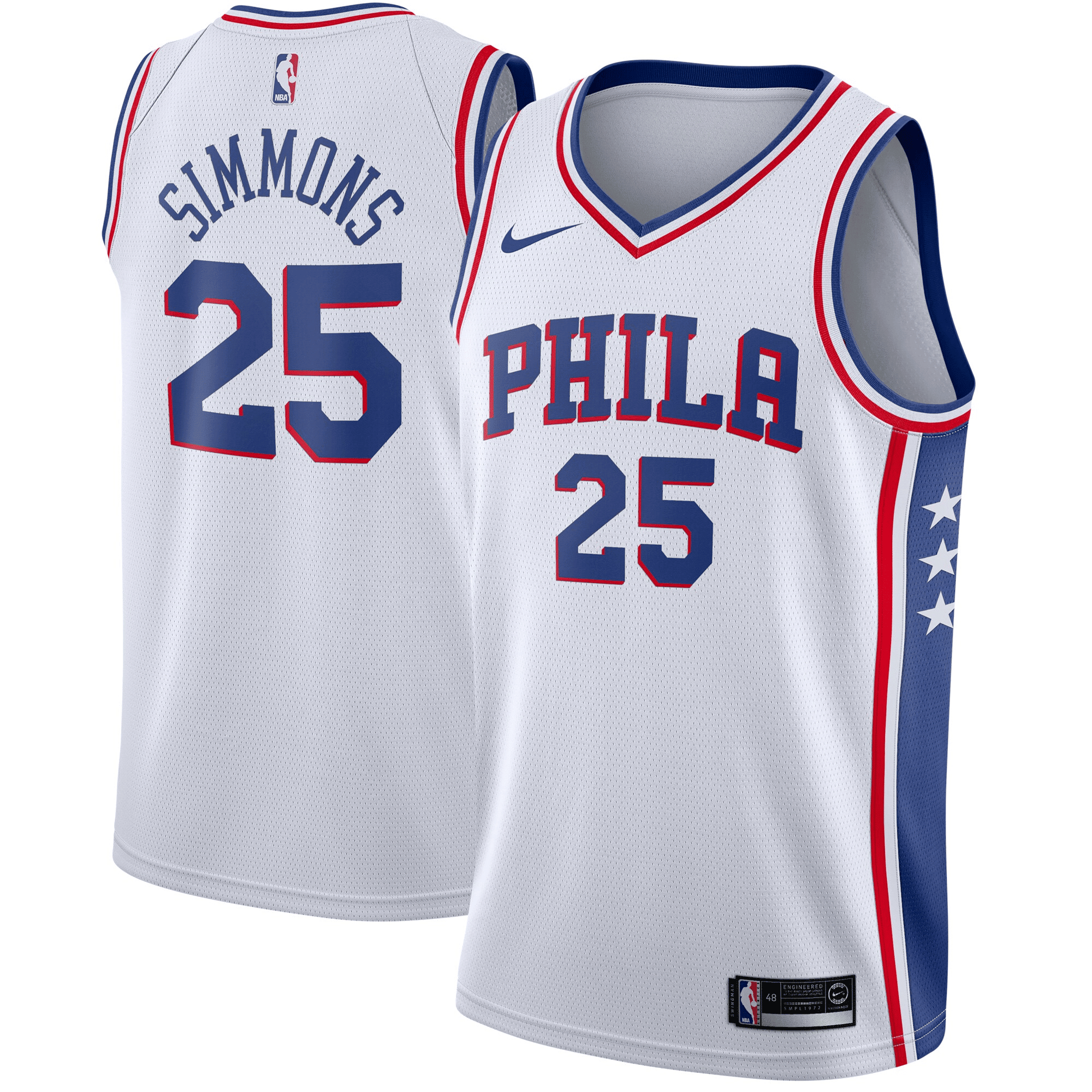Ben Simmons Philadelphia 76ers Swingman Jersey White - Association Edition Jersey