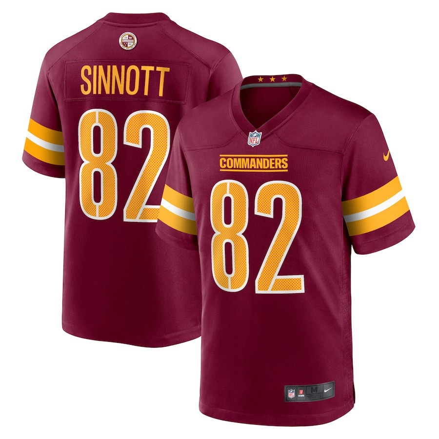 Ben Sinnott 82 Washington Commanders Game Men Jersey - Burgundy Js8053