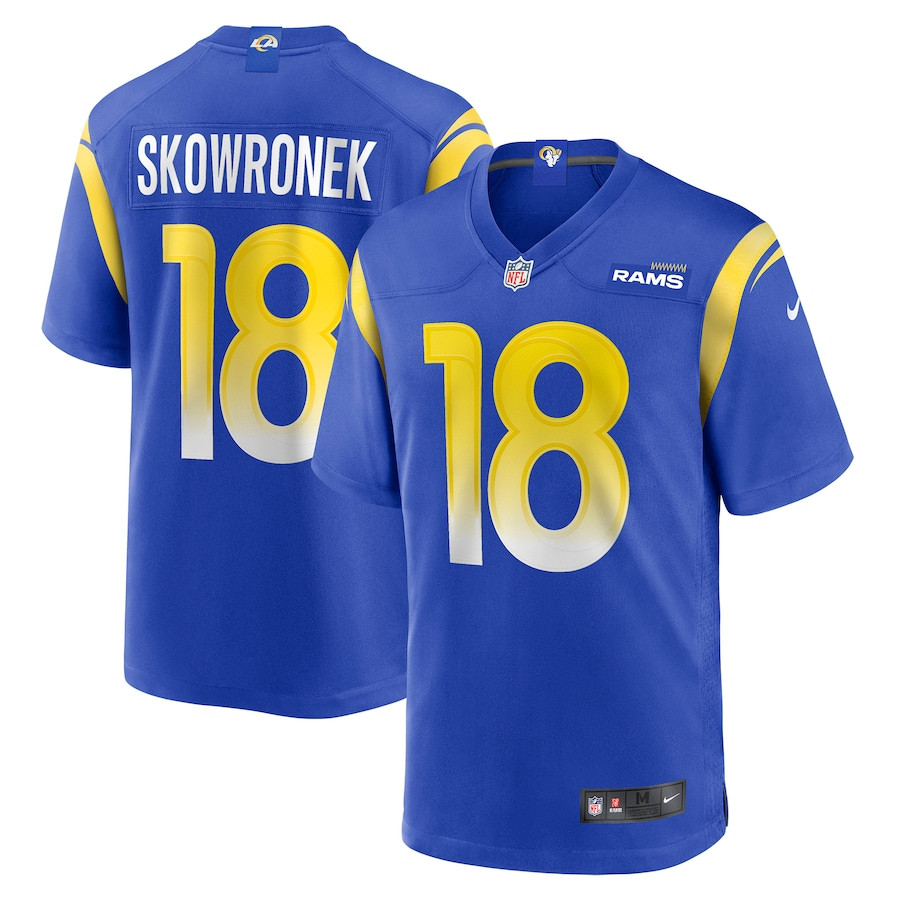 Ben Skowronek 18 Los Angeles Rams Men Game Jersey - Royal Js4004