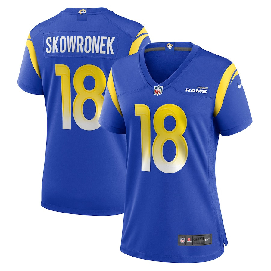 Ben Skowronek 18 Los Angeles Rams Women's Game Jersey - Royal Js7624