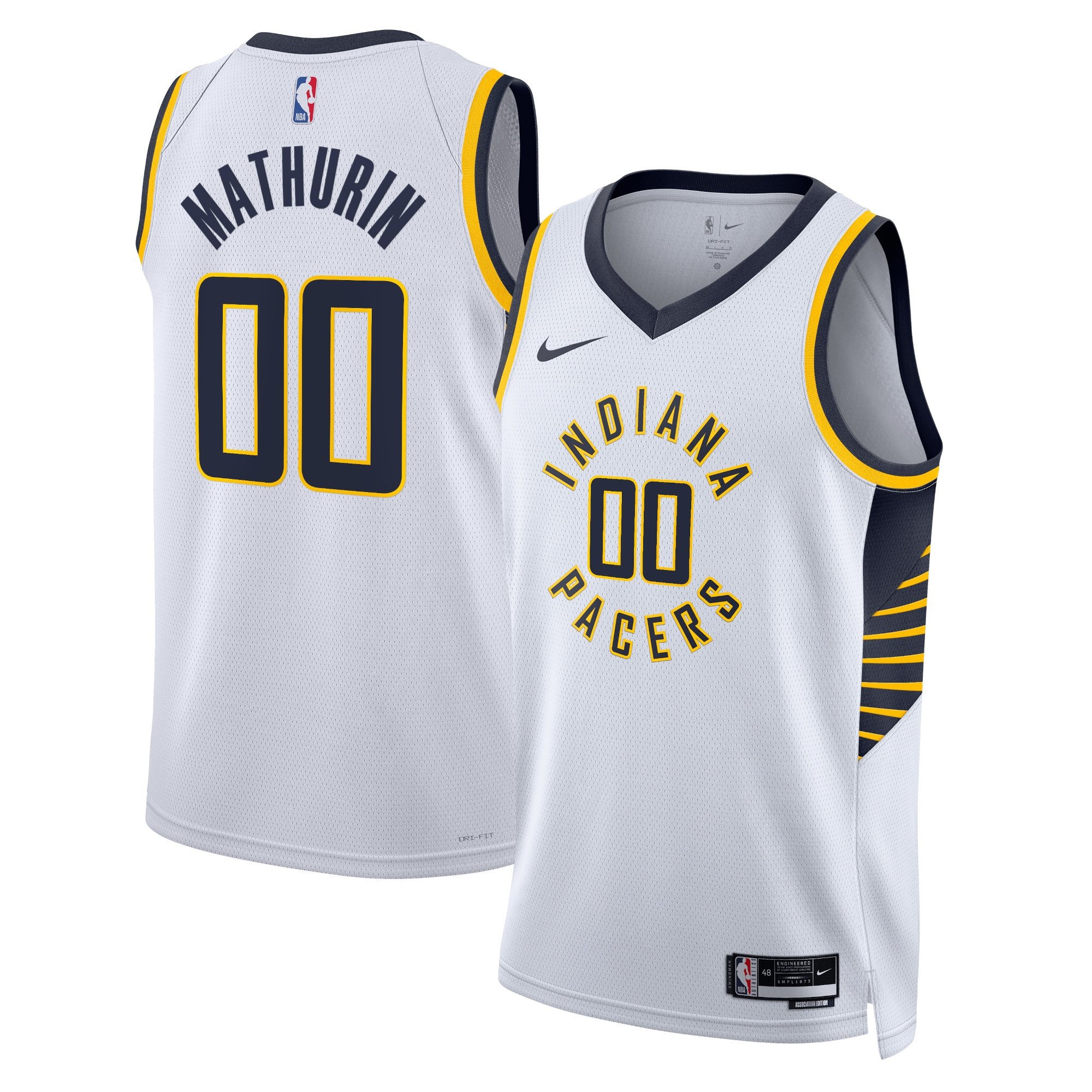 Bennedict Mathurin 00 Indiana Pacers 2023/24 Association Edition Swingman Jersey - White