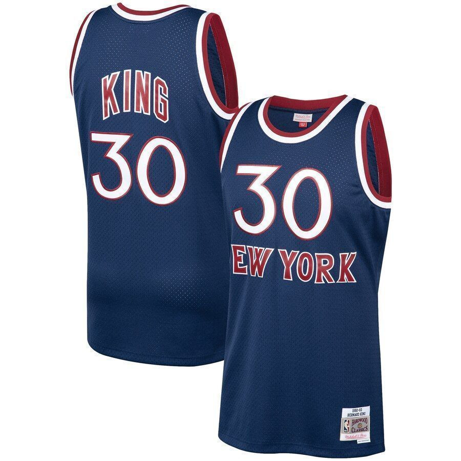 Bernard King New York Knicks Mitchell & Ness 1982-83 Hardwood Classics Swingman Jersey - Navy