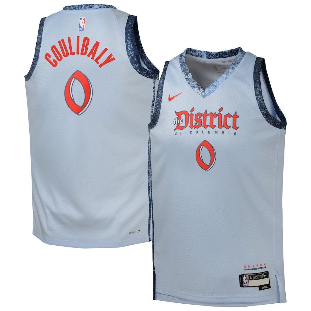 Bilal Coulibaly 0 Washington Wizards 2024/25 Swingman Player Youth Jersey - City Edition - Powder Blue
