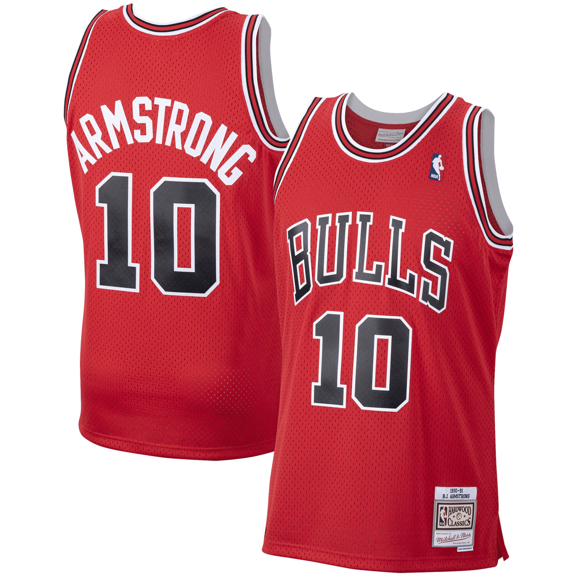 B.j. Armstrong Chicago Bulls Mitchell & Ness 1990-91 Hardwood Classics Swingman Jersey - Scarlet Jersey